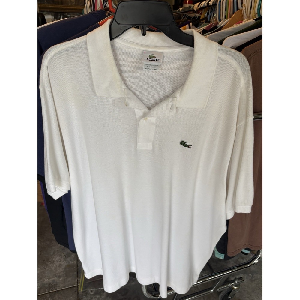 Lacoste White Polo Shirt Size 8